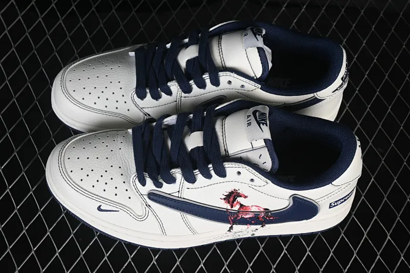 All categories Air Jordan Jordan series basketball shoes Air Jordan 1 Low High-end customized low-top sneakers Air Jordan 1 Low AJ1 Joe 1 Year of the Horse joint high-end customized low-top retro basketball shoes FF2026-001